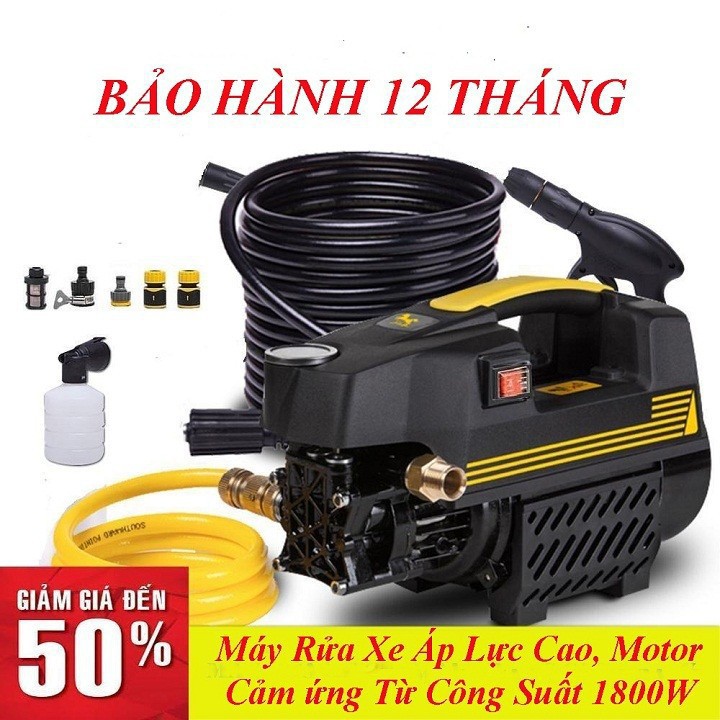 ⊕►Mua Ngay Máy rửa xe gia đình áp lực cao - Lõi đồng 100% loại 1 TẶNG BÌNH XỊT XÀ PHÒNG TIỆN LỢI