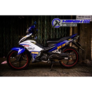 Tem Exciter 135 Mẫu Petronas Xanh GP Pha Trắng