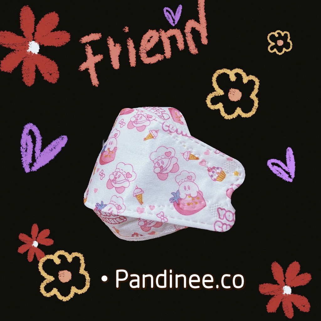 Sỉ Khẩu trang KF94 cao cấp xuất Hàn, khẩu trang in hình dễ thương Pandinee KT02