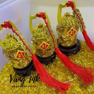 Hủ tiền lá vàng phong thủy chiêu tài, lộc