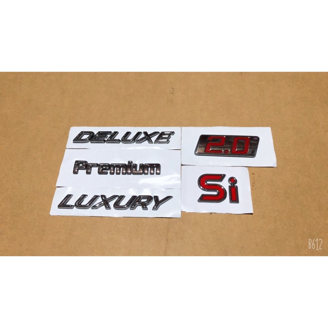 Tem chữ dán PREMIUM LUXURY DELUXE SI 2.0 xịn chính hãng