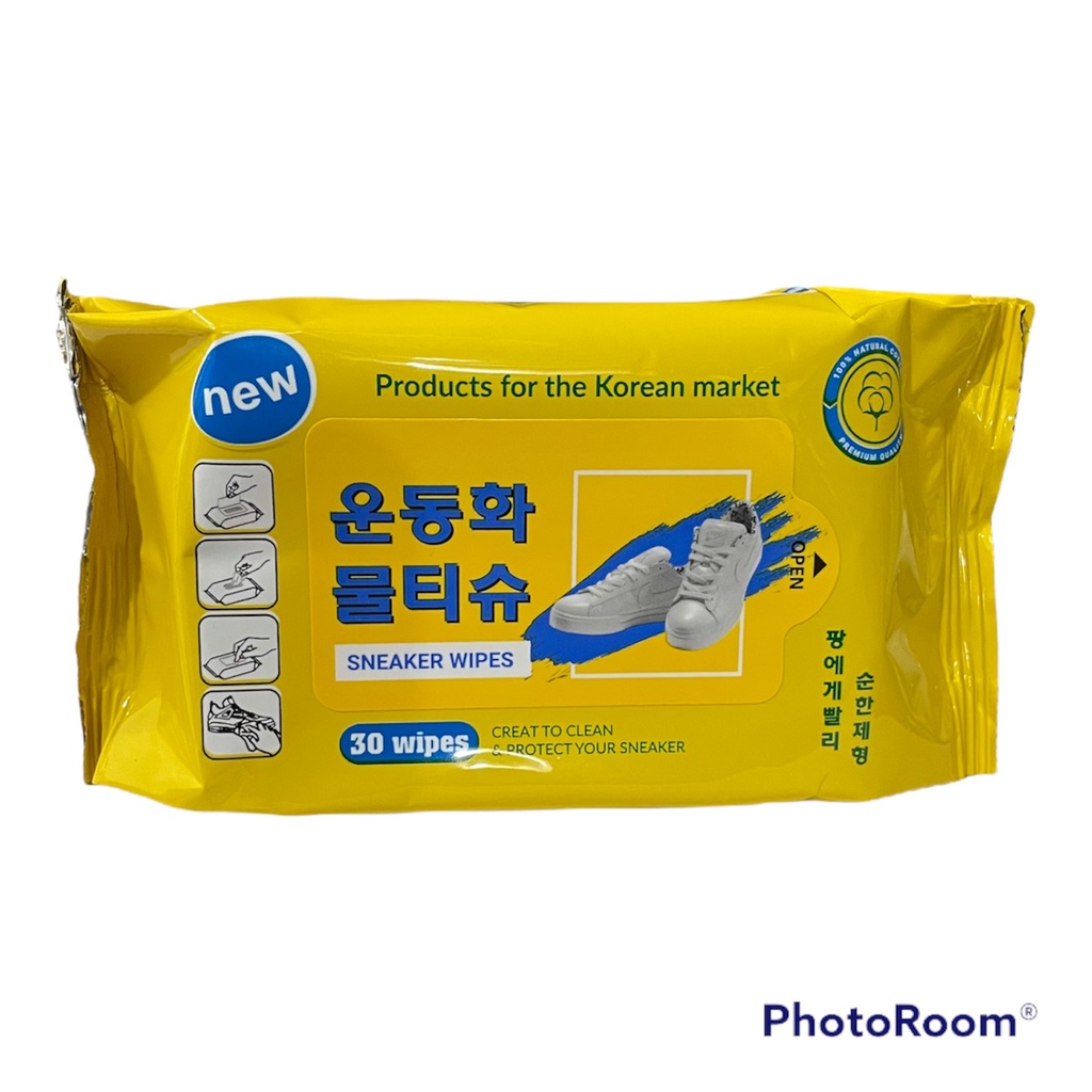 Bịch Khăn Ướt Lau Giày Chữ Hàn 30 Tờ Mẫu Mơi