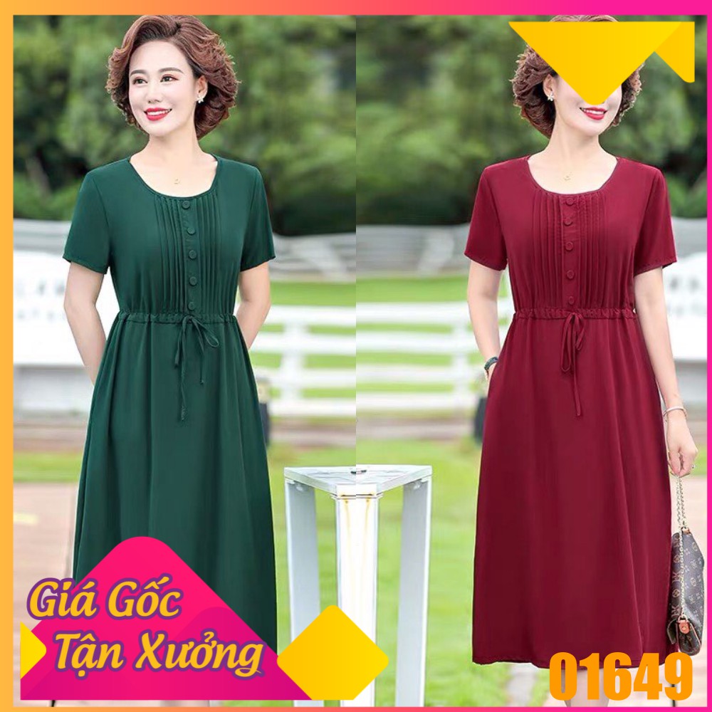 Đầm nữ trung niên sang trọng , đi dự tiệc ,phù hợp thời trang , tinh tế , đẳng cấp . chất liệu voan lụa mịn đẹp mã 01649
