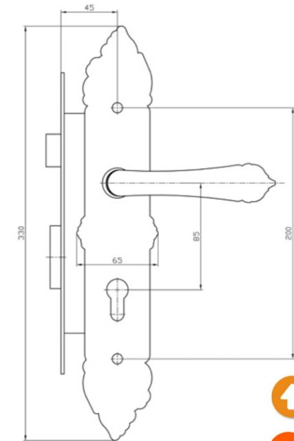 Khóa tay gạt Việt Tiệp 04942 cửa chính