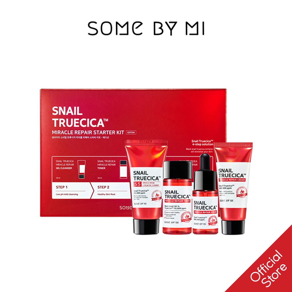  Bộ Dưỡng Phục Hồi Some By Mi Snail Truecica Miracle Repair Starter Kit Edition