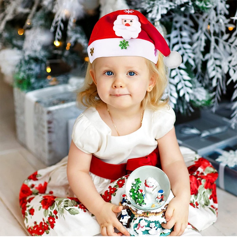 Mũ Vải Nhiều Kiểu Họa Tiết Phong Cách Giáng Sinh Màu Đỏ / Hoạt Hình Ông Già Noel / Người Tuyết Làm Quà