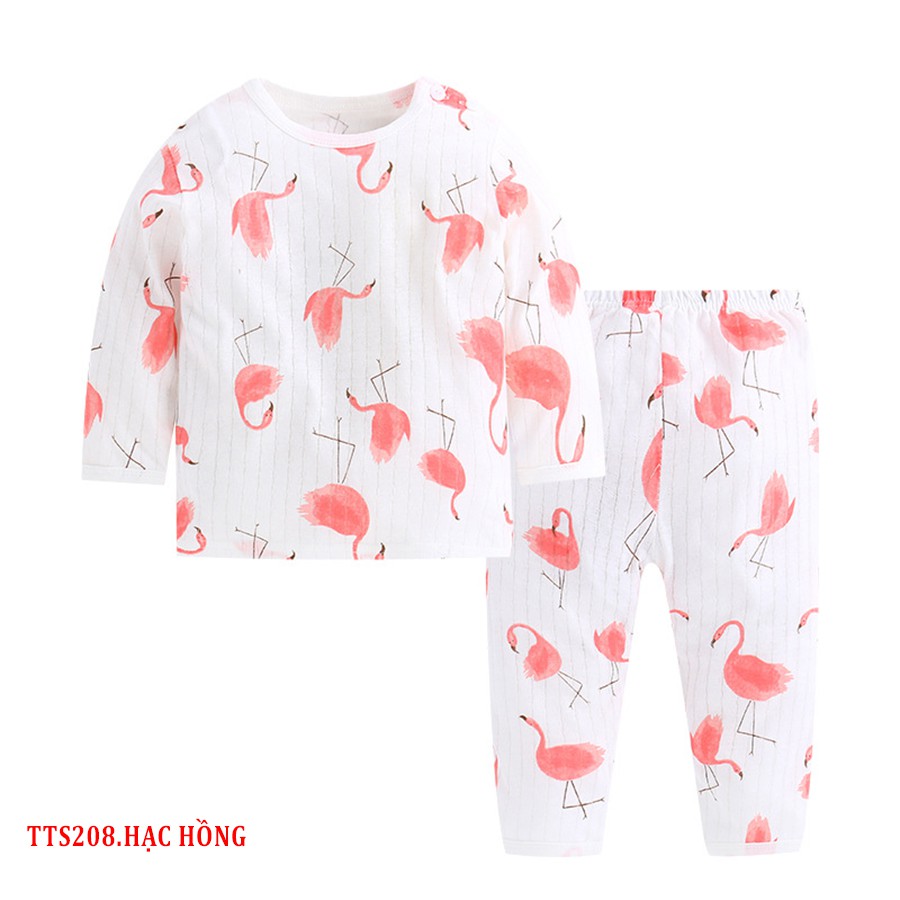 Bộ dài tay cotton giấy cho bé Trai bé Gái 6-15kg Hàng Quảng Châu Xuất Nhật Mã TTS208