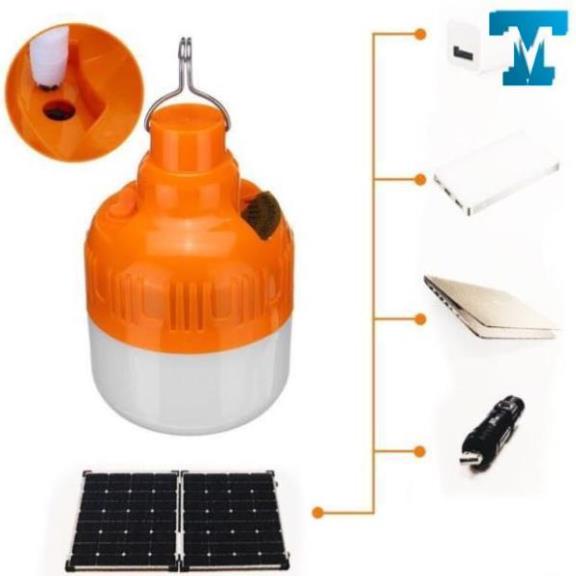 Bóng Đèn LED Tích Điện 100W 150W Sạc Tích Điện 3 Chế Độ Siêu Sáng