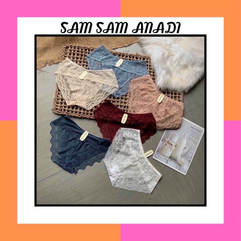 87GIAM10K12H_Hoàn 10k đơn 50k_Com bo 10 Quần lót ren tơ điệu đà quyến rũ