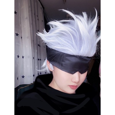 Wig/tóc giả nam ngắn tím bạc cosplay Gojo Satoru Jujutsu Kaisen Chú Thuật Hồi Chiến