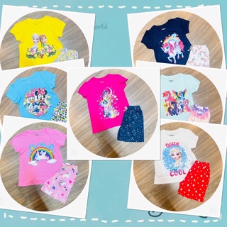 Bộ quần áo bé gái cotton cộc tay size đại 4-14T dành cho bé từ 20-45kg