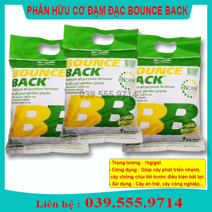 1KG PHÂN HỮU CƠ BOUNCE BACK BB NHẬP KHẨU ÚC  CHUYÊN DÙNG CHO RAU HOA CÂY CẢNH