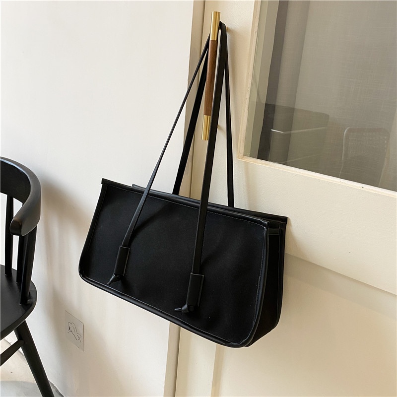 Túi Tote Đeo Dưới Cánh Tay Màu Sắc Retro Thời Trang Cho Nữ