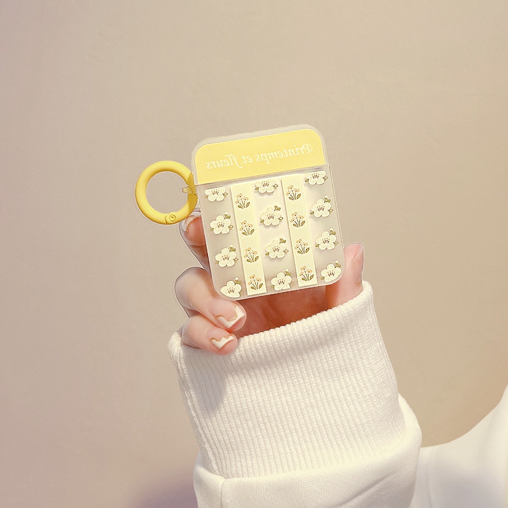 Vỏ Bảo Vệ Hộp Sạc Tai Nghe Airpods 1 2 Pro 3 Pro2 Inpods 12 I12 Bằng Silicon TPU Mềm Trong Suốt Họa Tiết Hoa Mùa