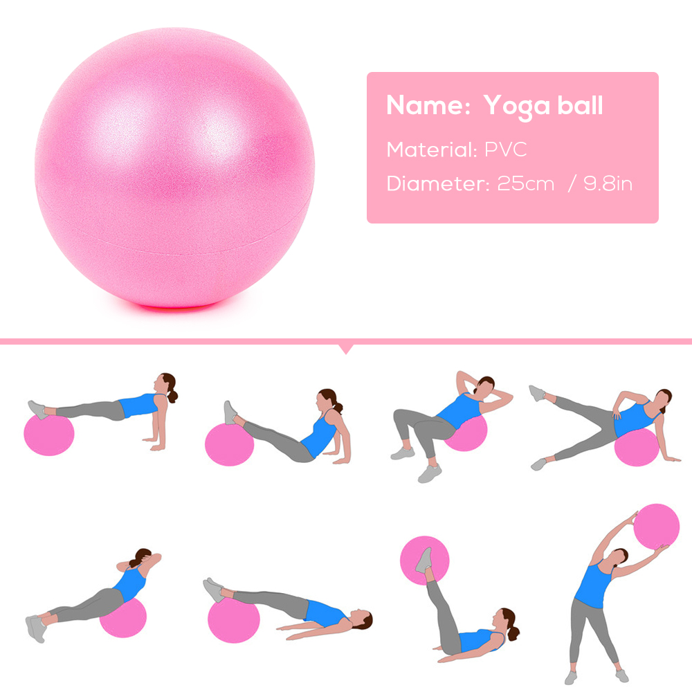 Bóng tập yoga 25cm nhiều màu tuỳ chọn