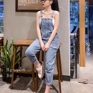 Quần jean bò yếm dài siêu hot