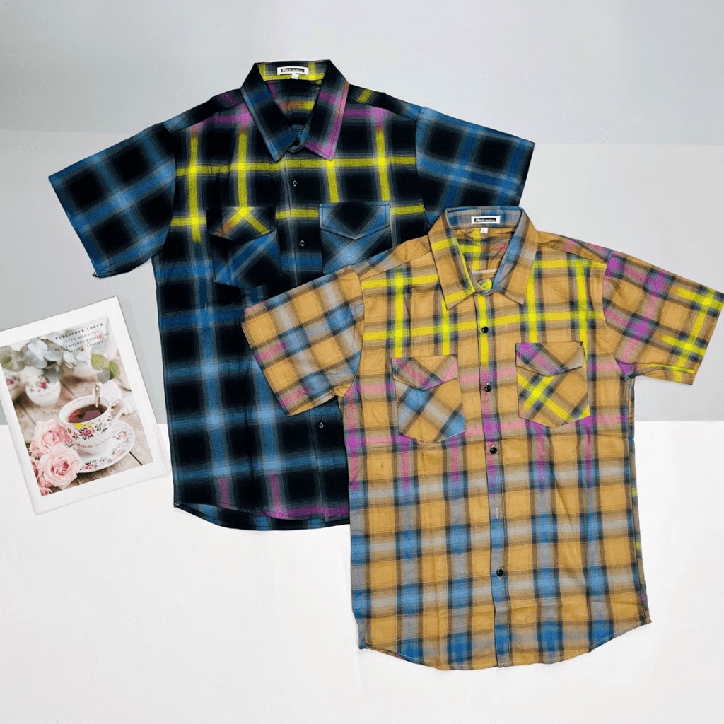 (HCM) ÁO SƠ MI NAM CARO TAY NGẮN THỜI TRANG LUXURY ĐẲNG CẤP CHO CÁC ANH EM BỐN MIỀN , THỜI TRANG BOY PHỐ CỔ KME FASHION