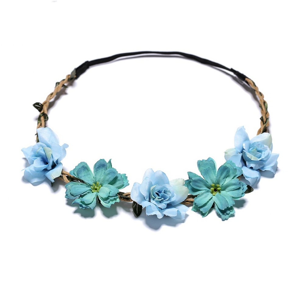 Women Flower Hairband Wedding Floral Headband Hair Garland Girls Crown Wreath