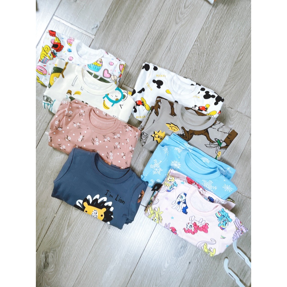 Bộ xuất hàn dài tay cho bé trai bé gái Moimege túi zip xịn xò_Chất thun cotton co giãn 4 chiều