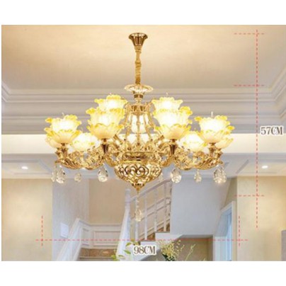 Đèn chùm ALISTAR phong cách Châu Âu hiện đại cao cấp loại 8 tay đẹp long lanh - Tặng kèm bóng Led cao cấp