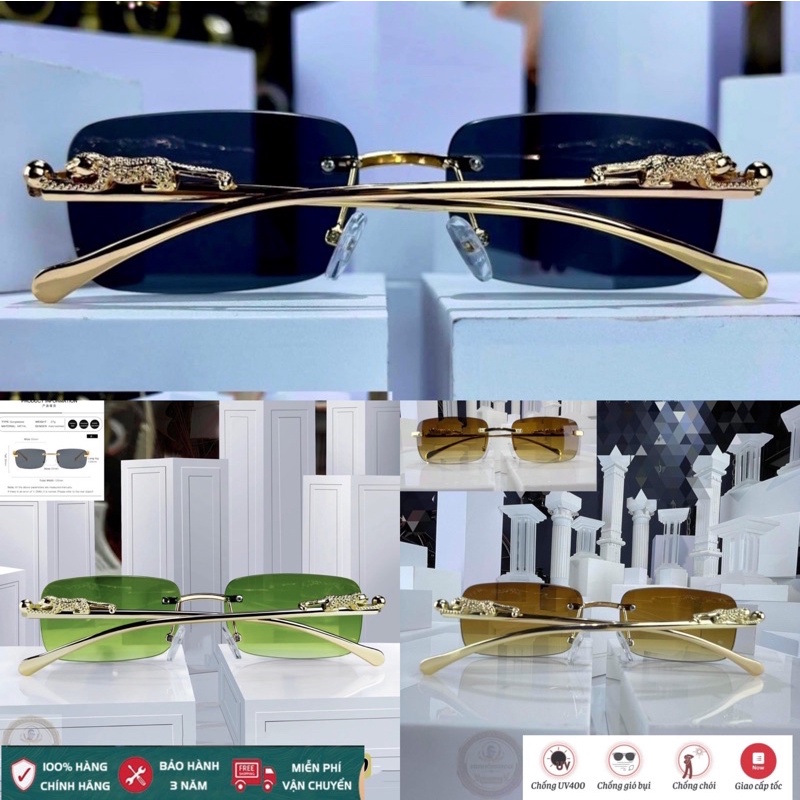 Kính mát nam 2 con báo chống chói lóa-3 màu