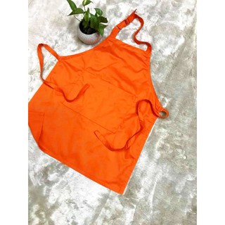 [HÀNG ĐẸP] [GIÁ TỐT] Tạp dề màu cam trơn - Tạp dề đồng phục quán cafe