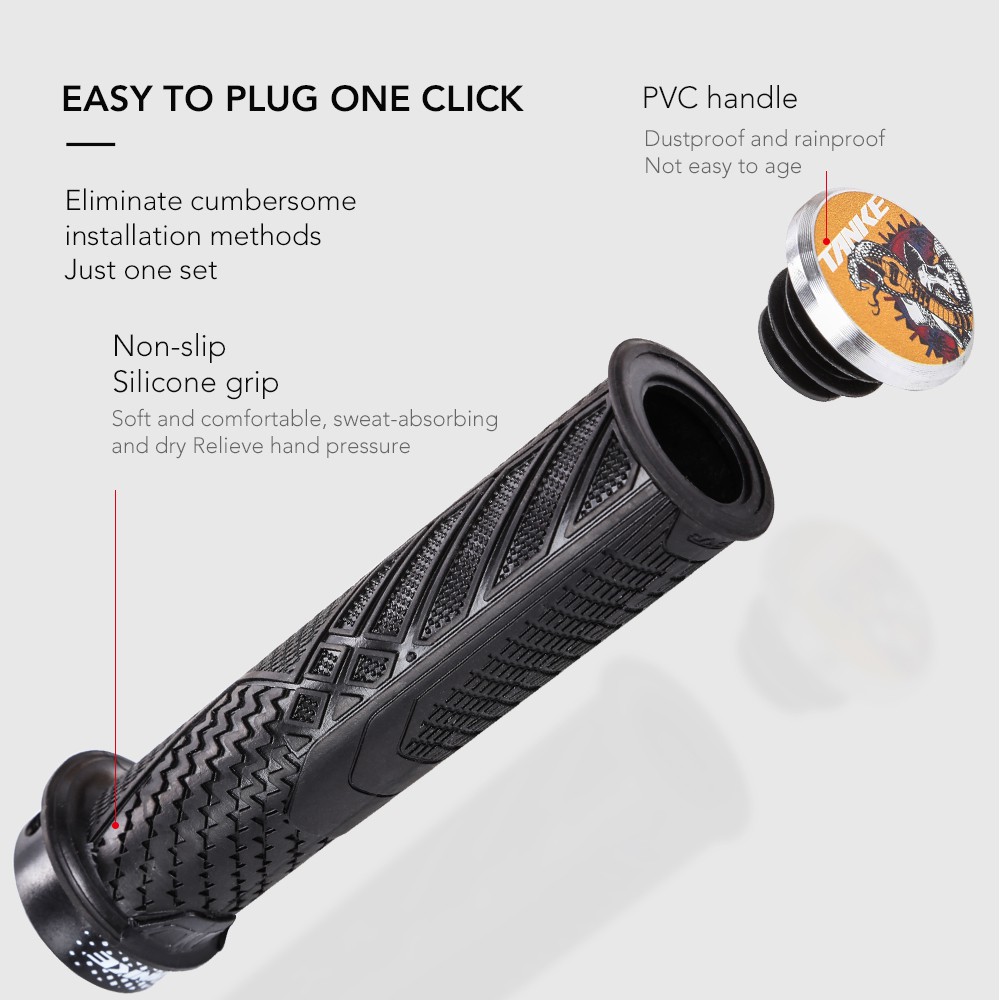 Cặp vỏ bọc tay lái TANKE silicon cho xe đạp leo núi MTB