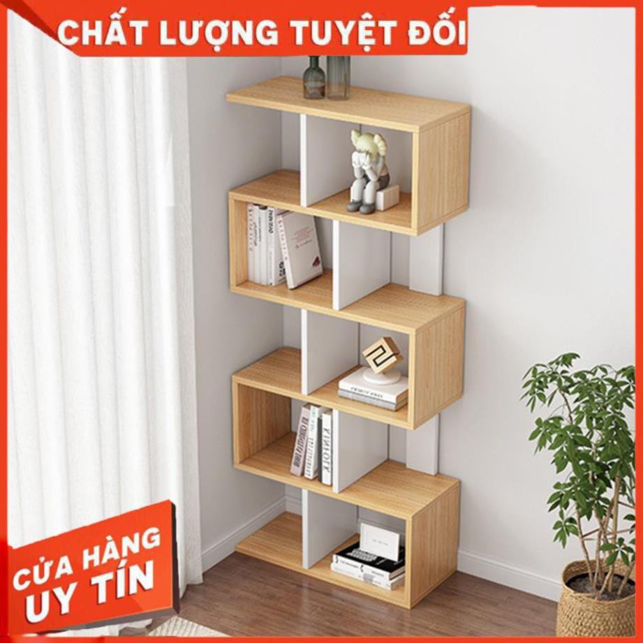 Kệ sách ziczac để sàn hiện đại cao cấp( tặng kèm tua vit) | BigBuy360 - bigbuy360.vn