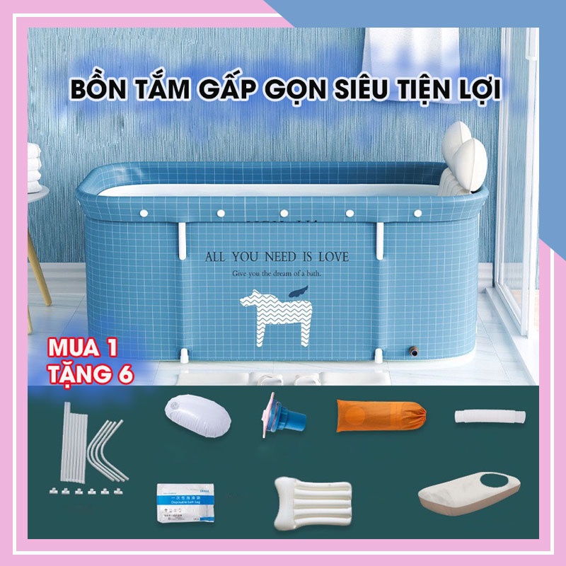 Bồn tắm gấp gọn xông hơi giữ nhiệt siêu tiện lợi, hàng loại 1 chất lượng cao [SALE SỐC]