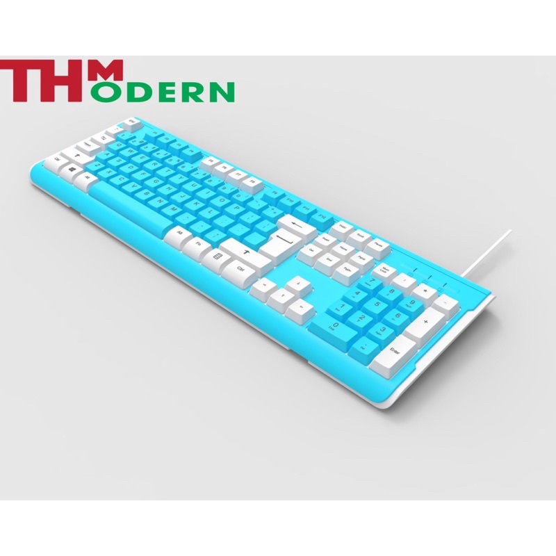 Bàn PHím Máy Tính Có Dây usb SKylion H900 PHối Mầu Xanh Hồng Trắng