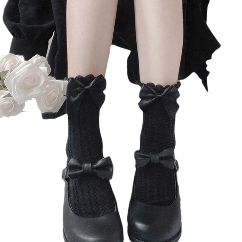 Tất Dệt Kim Phối Nơ Phong Cách Lolita Đáng Yêu Cho Nữ