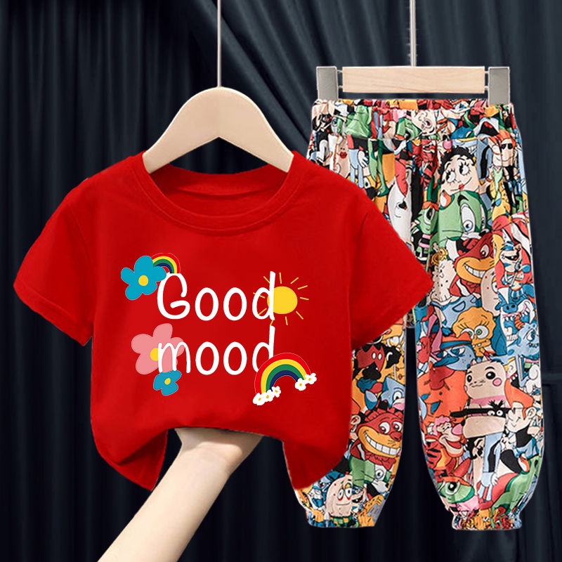 Set Áo Thun Ngắn Tay Và Quần Short Thời Trang Cho Bé