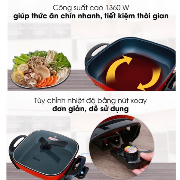Nồi lẩu điện Supor H30FK802VN-136 5 lít - H30FK802VN-136