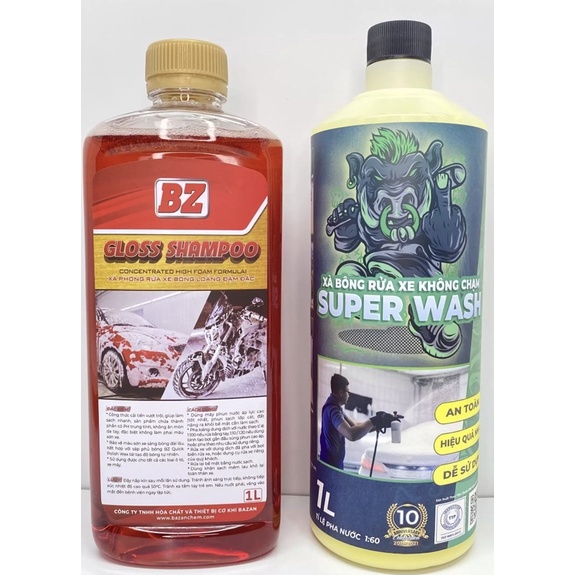 Combo Nước rửa xe bz , nước rửa xe không chạm sprayking, xà bông bọt tuyết sprayking