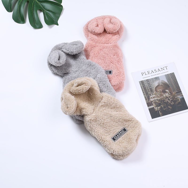 Áo Khoác Vải Nỉ Mềm Mại Giữ Ấm Mùa Đông Cho Thú Cưng