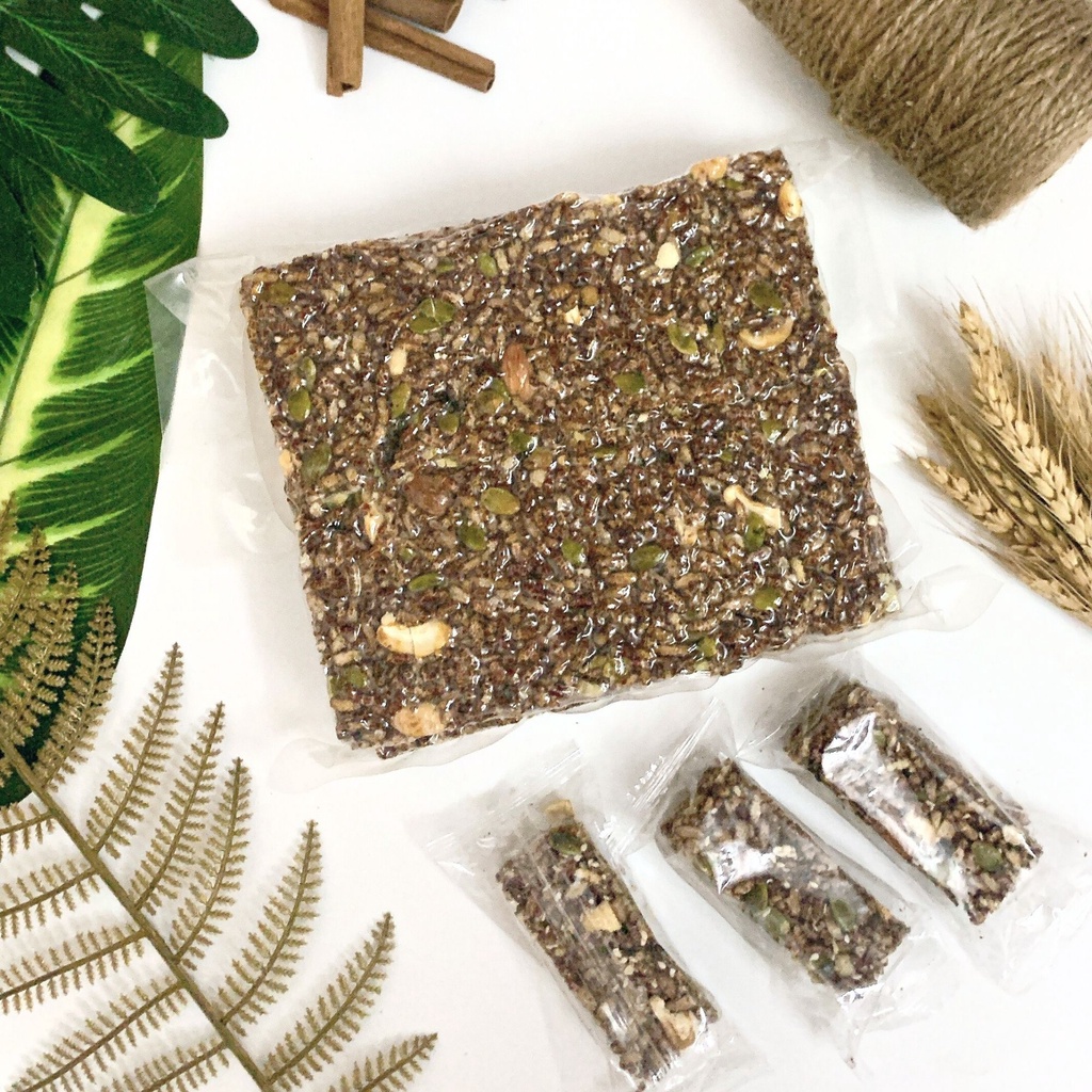 Bánh gạo lứt ngũ cốc ăn kiêng giảm cân rong biển chà bông Vietpurity, granola dạng thanh, ăn vặt healthy, eatclean