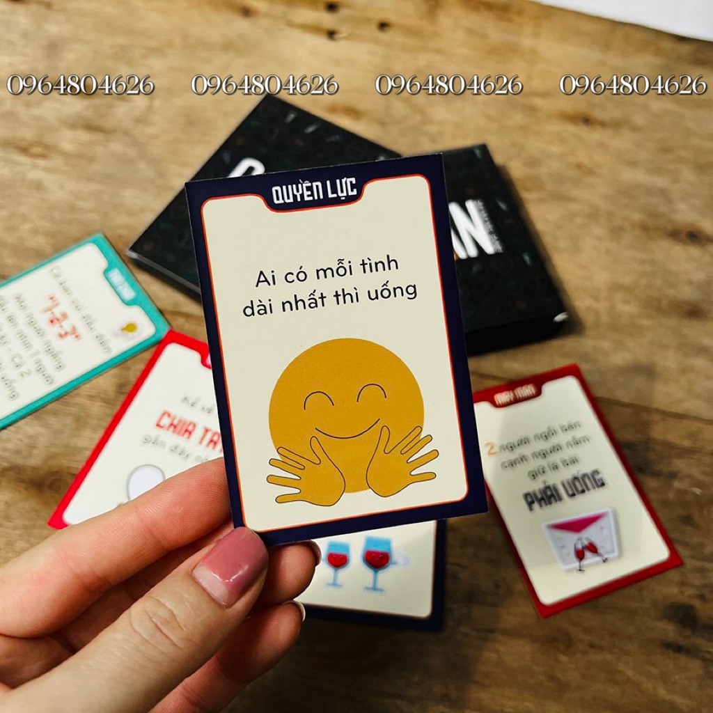 Bộ bài drinking game cho bạn bè thẻ bài nốc out tổng hợp 50 lá bài cho nhóm bùng nổ cuộc vui