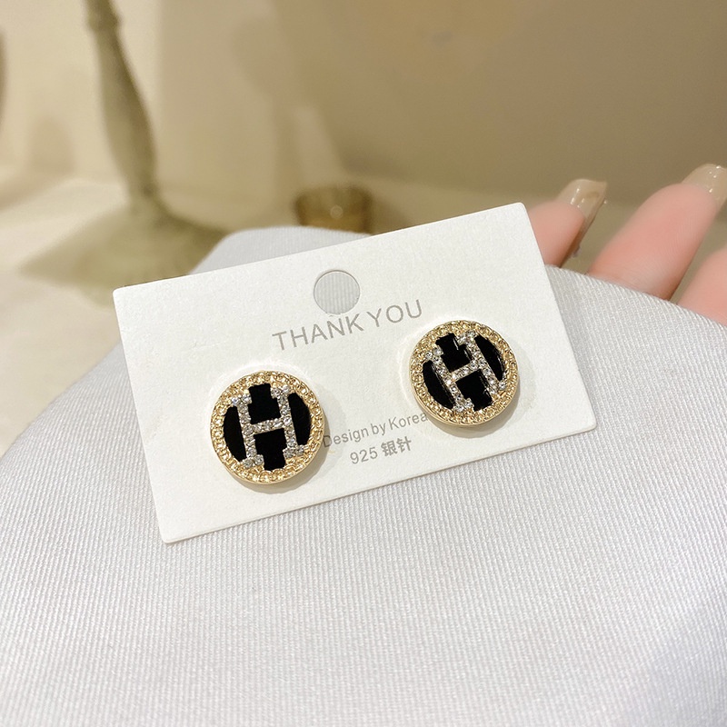 Bông Tai Thời Trang Cao Cấp In Chữ Kiểu Hình Học Cá Tính