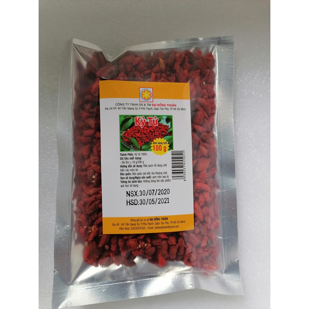 [100g] HẠT KỶ TỬ KHÔ [VN] ĐẠI ĐỒNG THUẬN Dry Wolfberry (bph-hk)