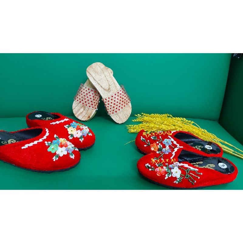 Dép hài nhung mủi cong cao cấp cho bé