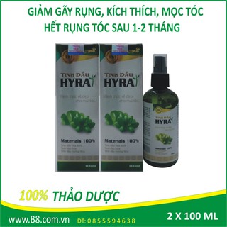 Tinh Dầu Hyra New 2019 - 1 Liệu trình 2 chai Xịt Kích Thích Mọc Tóc, Ngăn Chặn Tóc Rụng Sau 2-4 Tuần - B8 SHOP