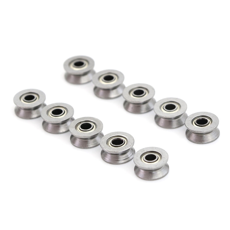 10 chiếc vòng bi ròng rọc rãnh chữ V tiện dụng 3x12x4mm