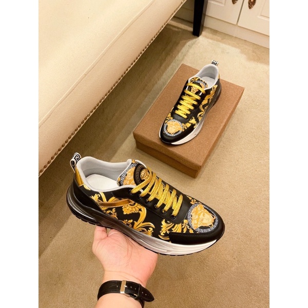 Giày thể thao nam cao cấp hoạ tiết medusa retro thời trang Versace mẫu mới