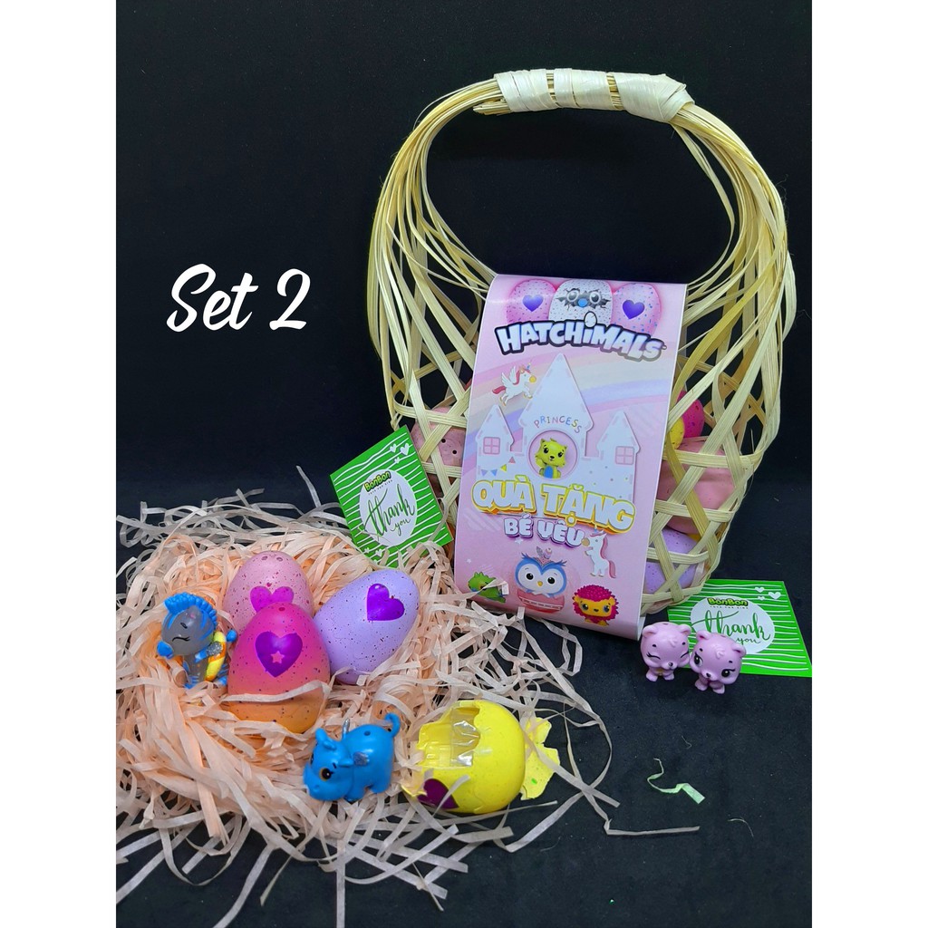 Giỏ trứng Hatchimals, gồm 10 trứng Hatchimals không trùng mẫu thú - quà tặng bé