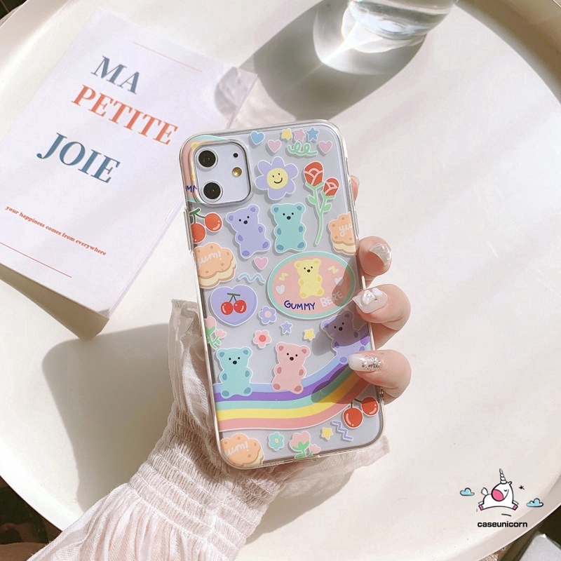 Ốp điện thoại TPU mềm họa tiết chú gấu dễ thương dành cho iPhone 11 Pro Max SE 2020 6 6s 7 8 Plus X XR XS XS MAX 12 mini 12 Pro Max | BigBuy360 - bigbuy360.vn