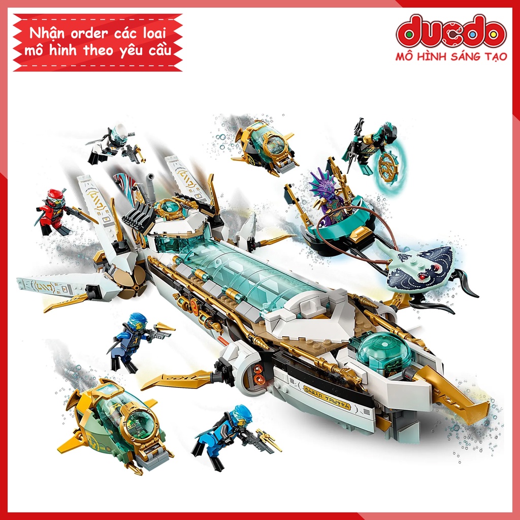 ZIMO 90022 TANK 60086 Lắp ghép Ninjago Chiến hạm dũng mãnh Hydro Bounty - Đồ chơi Xếp hình Mô hình Ninja 71756 BLA LRI