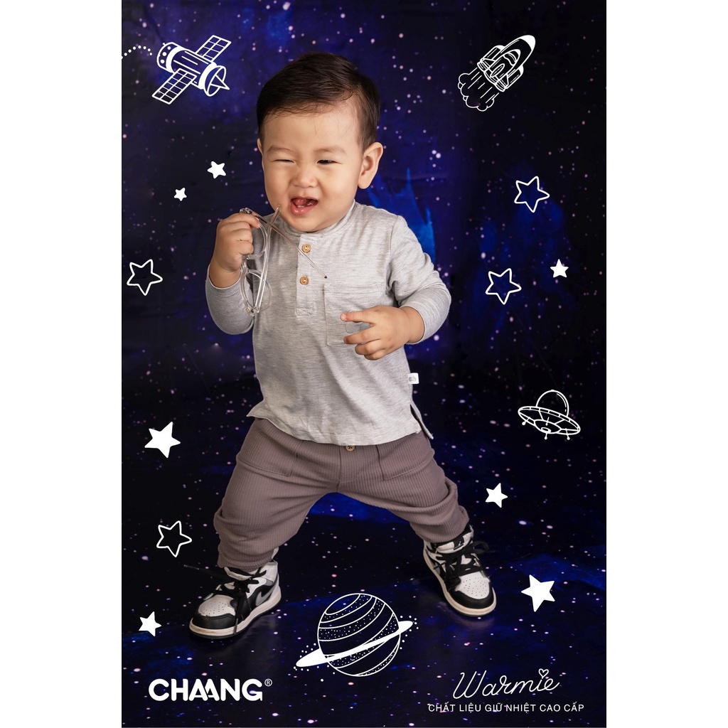 Chaang Áo dài tay trẻ em thu đông dành cho bé từ 3 tháng đến 5 tuổi AW2022D12