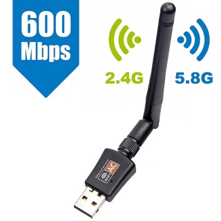 Bộ chuyển đổi mạng không dây băng tần kép 600M USB WIFI 4.2 2.4G,5Ghz cho máy tính L thumbnail