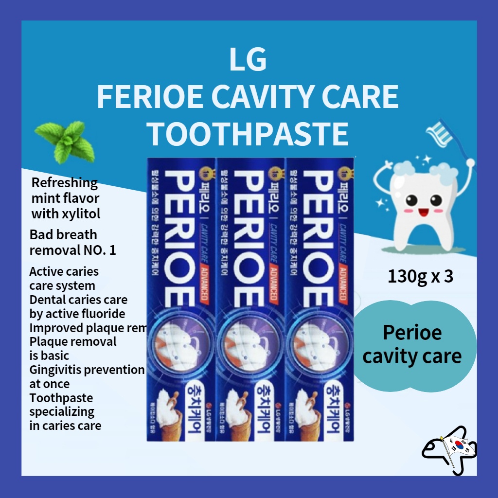Kem đánh răng LG Perioe Hàn Quốc chăm sóc răng miệng hiệu quả 130g x 3 thumbnail