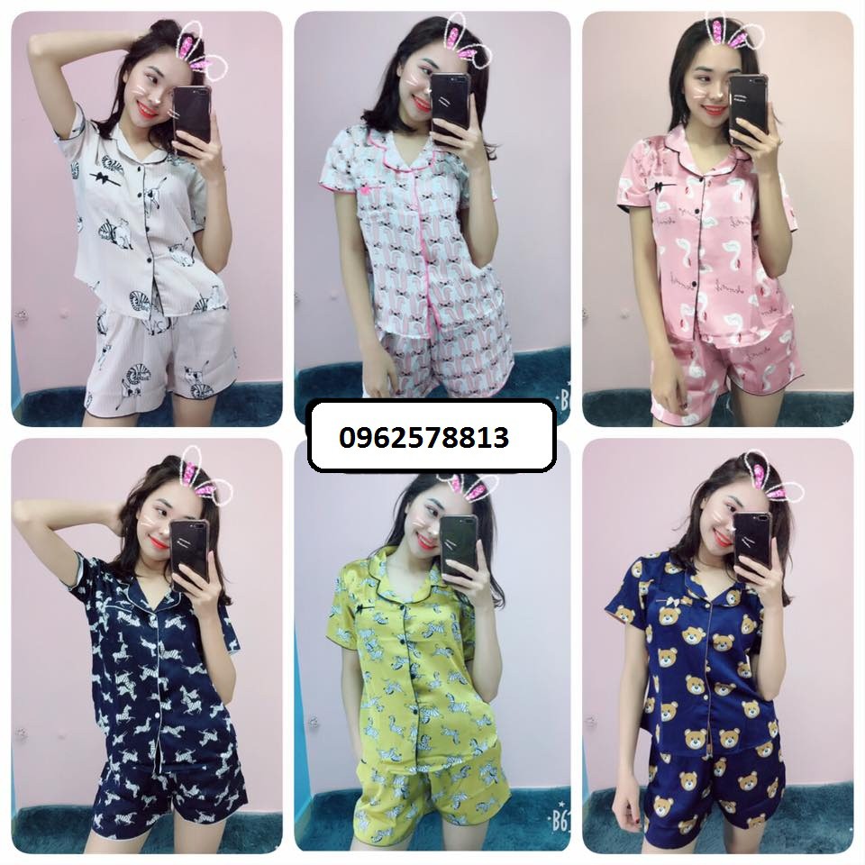 Bộ pijama lụa ngắn